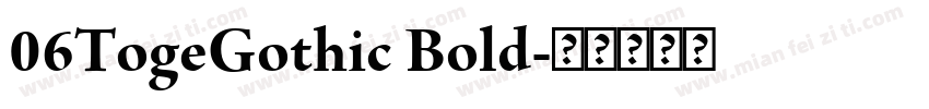 06TogeGothic Bold字体转换